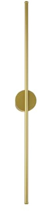 Modern guld linjär vägglampa 3000K Strip badrumslampa med 3,9'' metall rund bas Minimalistisk långrör LED-vägglampa för vardagsrum