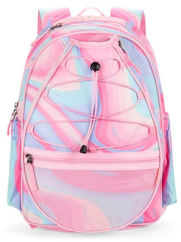 Choco Mocha Tennisrucksack Kinder Tennistasche für Mädchen Sportschlägertasche Teenager Rucksack 16 Zoll, Flüssigkeiten