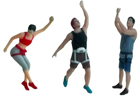 MagiDeal Lot de 3 figurines miniatures d'escalade, figurines humaines, objets de collection, peintes, alpinistes, hommes et femmes, pour projets, Échelle 1 64