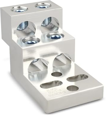 600T-4 Mechanical Stacked Lug Fit for 600T-4-CU9AL 500 Kcmil-4 and 600MCM-2 Replace CU9AL 500 Kcmil-4 Wire Range 13/32