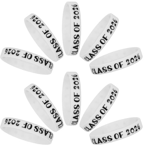 UTHCLO 10 St Silikonarmband för examenssäsongen silikonband examensfesttillbehör Graduation Party Favors examen tillbehör festivalarmband festband White