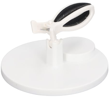 Cryfokt Support de Vernis à Ongles à Pince Réglable, Anti-déversement, Application Mains Libres, Compact et Portable pour les Manucures D'art des Ongles (WHITE)