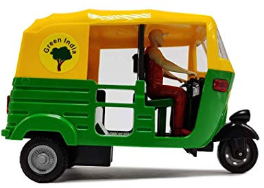 Petrichor Indian Handicraft Famous Auto Rickshaw/TUK TUK/Rickshaw Taxi Model Showpiece Collectible Figurine Home Decoration and Gifting (Multi Colour, Size: 4 INCHES)