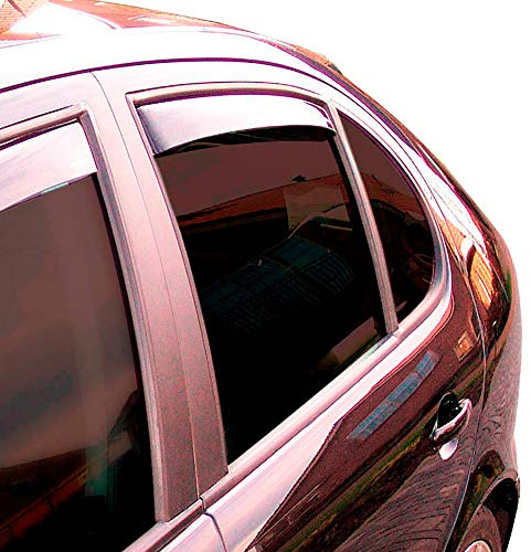 ClimAir Windabweiser Master Schwarz (Hinten) kompatibel mit Honda Civic (FC) HB 5-türer 2016-