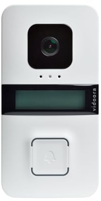 Grothe Türklingel mit Kamera, Sprechanlage & digitalem Namensschild LAN Türstation Opt. WLAN Nachtsicht HD-Video weiß vidoora VD 720 (Kostenlose App: Tür öffnen, Kamera nutzen, Türrufe verwalten)