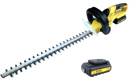 Nemura Taille-Haies sans Fil 20V - avec Protège Guide et Protège Lame - Poignée Soft Grip - 51cm de Longueur de Coupe - Moteur Brushless - Batterie 2Ah - 2,5 kg - Marque Française