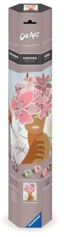 Ravensburger CreArt 23908 - Gedankenblumen - Malen nach Zahlen Erwachsene, DIY Malset mit Pinsel und Acrylfarben, Geschenk für Frauen und Männer, Malen auf Leinwand