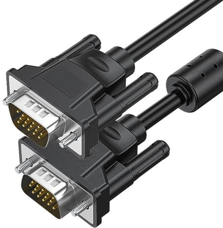 ciciglow Cable VGA Macho a Macho, 1920x1080 60Hz, Cable VGA con Doble Blindaje de Cobre Completo para Ordenador Portátil, con Transmisión Estable