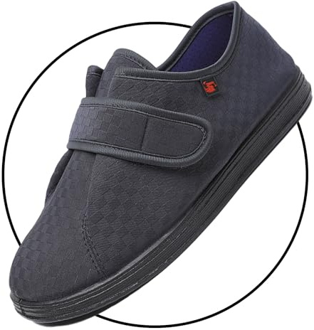 POFH Zapatillas Hombre pie Diabetico Zapatos Fascitis Plantar Zapatos para Caminar Zapatos Especiales para Juanetes Pie diabetico, Zapatillas fascitis plantar casa ortopédicos hombre(39 EU)