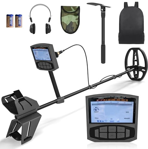 Outsunny Détecteur de métaux professionnel pour adultes, 5 modes de détection haute précision, bobine étanche IP68 avec mode mémoire et point précis, puce DSP avancée, écran LCD, sac à dos, gris foncé