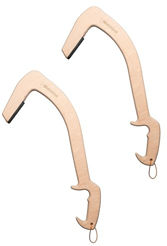 Whiteoak Wooden Training Ice Axes – Indoor Training Tools for Ice Climbing I Ice Equipment Training IMixed Climbing & Drytooling with Vibram Rubber Tips – Pair