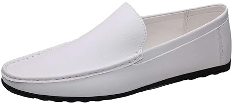Generisch Zapatos de cuero para hombre con plantilla suave Zapatos de hombre con parte superior de cuero Mocasines cómodos Mocasines de moda Casual Zapatos transpirables Descalzos Zapatos simples