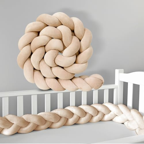 RZYW Parachoques Anticolisión Chichonera Cuna Adecuado Cojín Alfombra Anticolisión para Cama Cojin Infantil Alfombra Anticolisión para Cama,S9,400CM