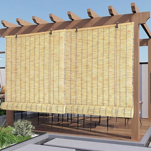 Tende a rullo in bambù naturale, impermeabili e facili da installare, senza fili, per uso interno ed esterno (60 x 250 cm) migliorano il tuo spazio!