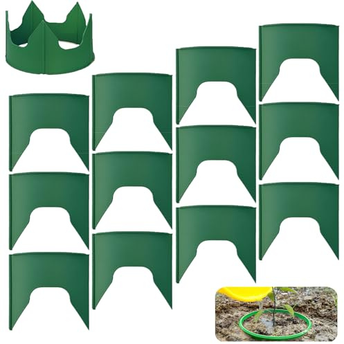 JUAEYIDDS 15 Pièces Plastique Anneaux de Protection pour Plantes Barrière Naturelle pour Potager Anneaux d'arrosage circulaires Aneaux de Culture Ronds pour Planter des Bordures de Jardin