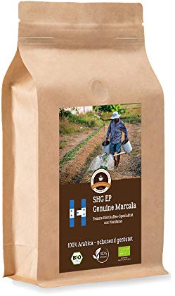 Kaffee Globetrotter - Bio Honduras Genuine Marcala - 500 g Sehr Fein Gemahlen - für Siebträger-maschine, Siebmaschine - Spitzenkaffee - Röstkaffee aus biologischem Anbau