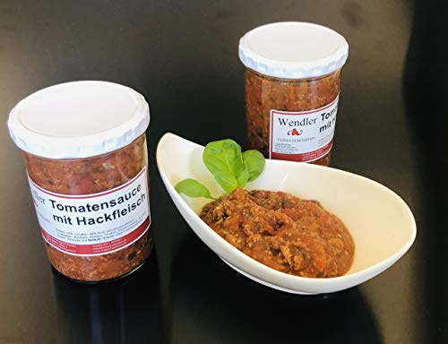 Tomatensauce mit Hackfleisch/Bolognesesauce im Glas hausgemacht (400g)