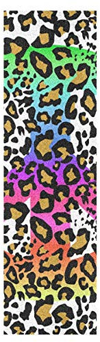 MNSRUU Skateboard Griptape Leopard Hippie Peace Griptape Schleifpapier für Roller Rollerboard, 22,9 x 83,1 cm
