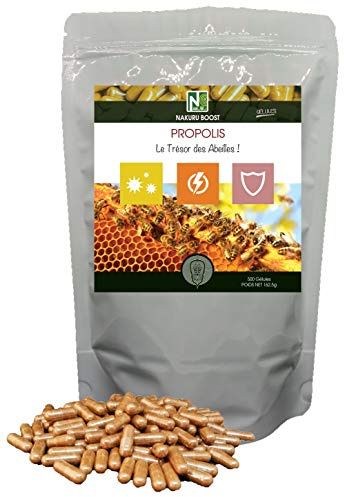 NAKURU | Propolis | Gamme Boost | Fabriqué en France | Le Trésor des Abeilles ! | (500 Gélules de 325mg / Poids Net: 162,5g)
