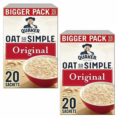 Cleverry Set con Quaker Oat So Simple Family Pack Original 40 bustine x 27g, Farina d'Avena Integral