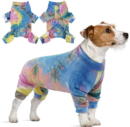Hundebekleidung Hund Warme Winterweste Jacken 4-beinige Hunde Overall Winddicht Hundemantel Hundejacke Hundepullover Hundehemd für Kleine Mittlere Große Hunde(Regenbogen, M)