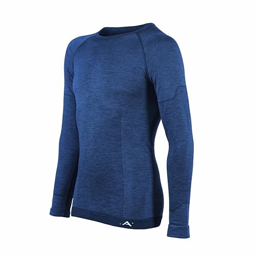 Risalti Maglia Termica Uomo e Donna Lana Merino - Intimo Termico Unisex Manica Lunga Traspirante, Abbigliamento Termico Invernale Senza Cuciture - Made in Italy
