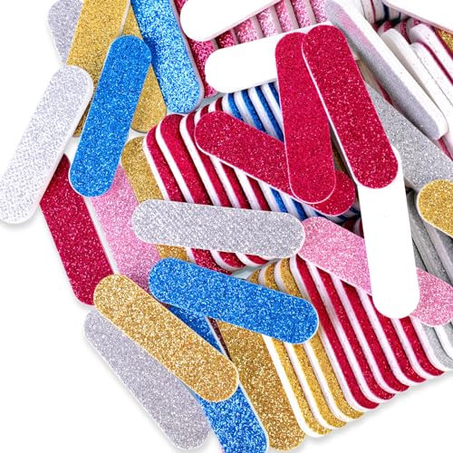 JSRQT 100 Piezas Limas de Uñas Profesionales 180/240 Limas para Uñas Acrilicas Lima Uñas Gel Lima Uñas Semipermanente para Uso Doméstico y Salón Mini Lima de Uñas Doble Cara Tablero De Esmeril