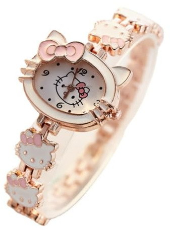 FASHION YO Orologio analogico al quarzo con cinturino bracciale in acciaio inossidabile con gatti per bambine, orologi per bambini piccoli, regali per bambini, regali di compleanno, confezione regalo
