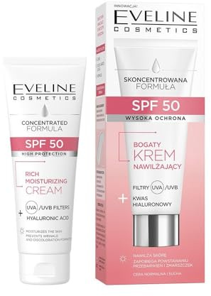 Eveline Cosmetics Konzentrierte Formel Reichhaltige Creme Hyaluronsäure SPF50 30ml