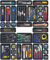 TMZDCJK 32pcs Werkzeugkasten-Organisator, Werkzeug-Schublade-Organisator Tray Compartment Tool Box Organisation Garage Werkzeug-Organisator und Lagerung Rolling Tool Box Cabinet (Schwarz)