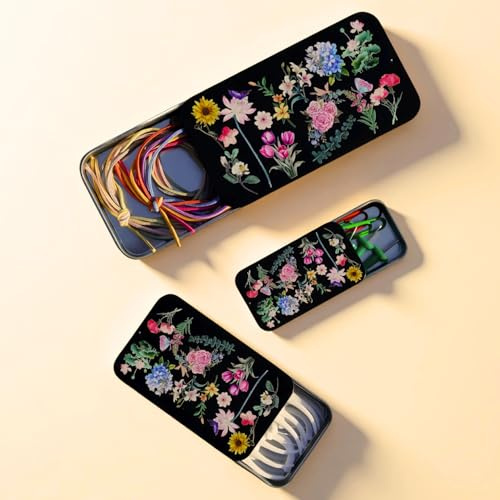 3 Pack Travel Floss Pick Holder, Reusable Floss Picks Dispenser & Containers, Stackable Design Multifunctional Portable Box Containers