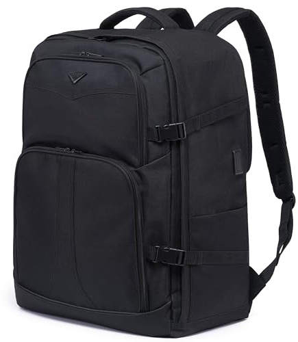 Flight Knight 56x45x25cm easyJet and British Airways Extra Large Carry On Over Head Cabin Backpack Travelling Bag USB Port Padded Big Rucksack - Luggage For easyJet Ryanair, Jet2 Compatible