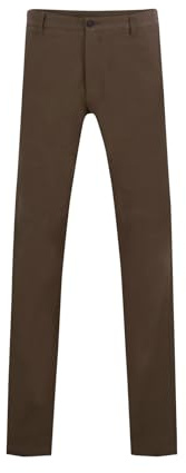 Dobell Mens Taupe Moleskin Pants Regular Fit 100% Cotton-34R