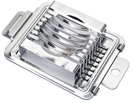 Äggskivare kraftig äggskärare multifunktion splitter skivare rostfritt stål tråd svamp tomat skärning silver.