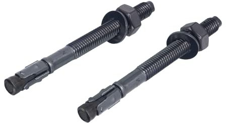 NAJDER Lot de 2 Tampons D'ancrage M8 x 92 mm, Goujons Chevilles D'ancrage pour Béton Brique Pierre Charges Lourdes, Fixation Mâle, Acier Inoxydable A4-AISI 317