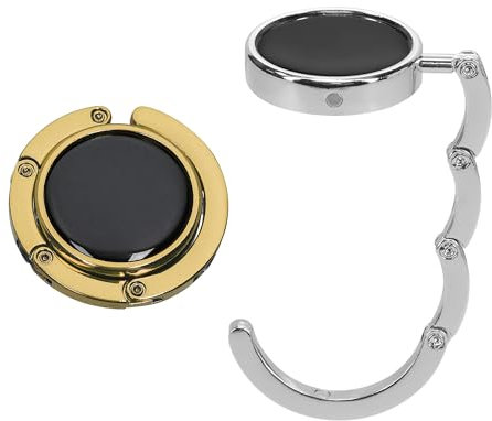 kwmobile Taschenhalter für Tisch - 2x Faltbare Antirutsch Handtaschenhalter Tisch Haken - Taschen Aufhänger - Geschenkidee Gadgets für Frauen - Taschenhaken Set