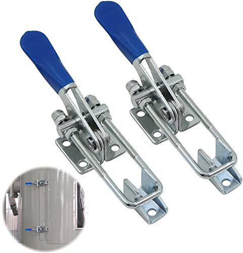 Serrage genouillère rapide Horizontal Toggle Clamp - 2 pièces Force de maintien Antidérapant Pince Outils main pour la soudure, fermeture caisse Fermeture levier Quick Fixture, à Bascule