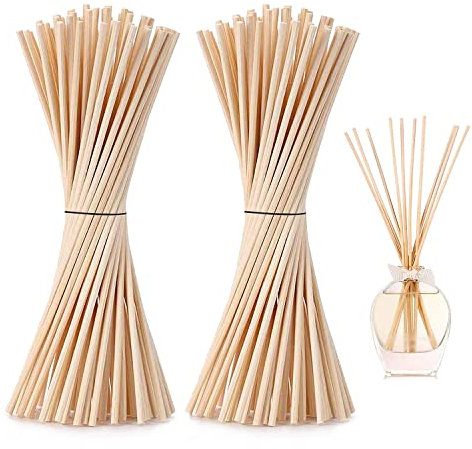 LEIMEND 200 Stück Reed Diffuser Sticks, 20cm Rattanstäbchen für Raumduft, Natürlicher Fasern Diffusor Stöcke, ätherisches Öl Aroma Diffusor Stöcke für ätherische Öle für Zuhause Büro