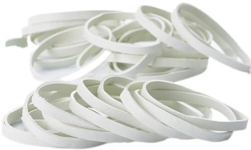 100 elastici di grandi dimensioni, colore bianco, 5 mm di larghezza, diametro 50 mm, elastici per la casa, il lavoro, l'ufficio, la scuola