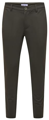 ONLY & SONS Onsmark Slim Gw 0209 Pantalon Noos pour Homme, Chocolat, 30W / 30L