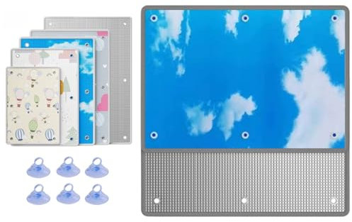Made To Measure Heat Reflective Window Films, 20-200cm Window Foil Heat With Suction Cups, Blackout Sun Protection Privacy Glass Film, For Indoor Outdoor Garden Patio(Blue)