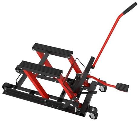 FIVMEN Sollevatore idraulico per moto, altezza regolabile, 230 – 340 mm, sollevatore per moto, sollevatore per moto, carico 680 kg, supporto di montaggio per moto, tipo A