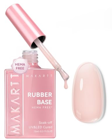 Makartt 6-en-1 Rubber Base 15ml Nude – Base Coat Réparateur Sans HEMA