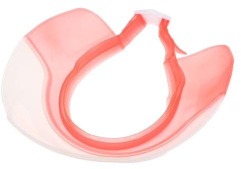 Toyvian Adjustable Shower Cap Hair Washing Shield Soft Silicone Bath Visor for Newborns and Shampoo Protector with Eye Ear Guard Comfortable Fit Pink