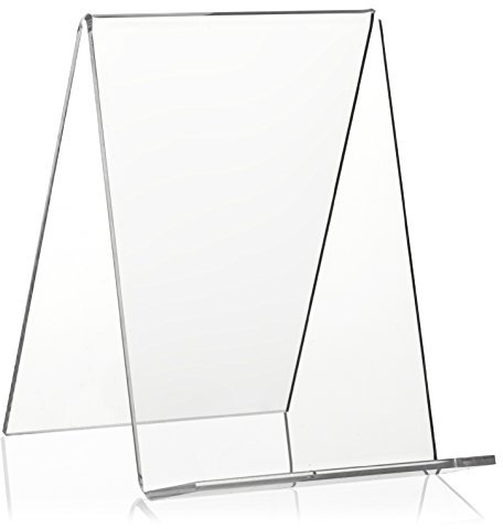 Supporti per libri, espositori per libri come portaprodotti ed espositori inclinati in formato DIN A6 in PLEXIGLAS originale.