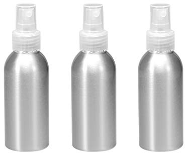 uxcell 3pcs 3oz/100ml Aluminium Spray Bottle with Clear Fine Mist Sprayer,Empty Refillable Container Travel Bottle for Kitchen Bathroom or Plants Water Sprayer