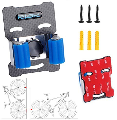 Fahrrad-Wandhalterung, Wandhalter Parkständer Vertikal, Wand-Halterungen, Fahrrad-Halterung für Wohnung und Garage, Fahrradhakenhalter mit Zwei Montagemethoden, Für Reifen unter 1,95