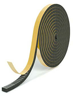 RELAWI Dichtungsband selbstklebend für Türen und Fenster - Türdichtung selbstklebend perfekt für Altbautüren, die Haustür, Fenster - Dichtband aus Moosgummi EPDM - wasserdicht(12x6mm, 5 Meter)