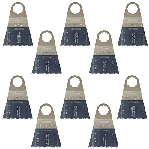 10 x SabreCut SC65J_10 65 mm Japón Cuchillas de corte grueso compatibles con Fein SuperCut y Festool Vecturo (no StarLock) Multiherramienta oscilante Accesorios multiherramienta