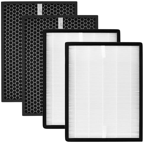 Covienapp FY2420/30 Ersatzfilter für Ph-ilips AC2882 AC2885 AC2887 AC2889 AC3829/10,2000 Nano Protect-Filter Kompatibel mit Philips Luftreiniger Serie 2000 2000i,2 HEPA-Filter und 2 Aktivkohlefilter